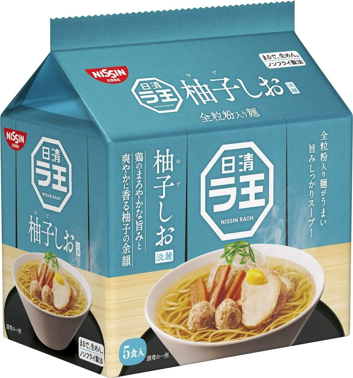 Nissin Raoh Yuzu Shio Ramen Japanese Instant Noodle 5P 465G RD-NIS092 image number 3