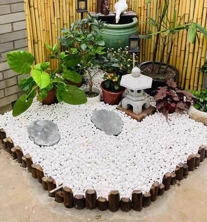 GZZYPZ White Pebbles, 0.9Cm-1.2Cm Natural Decorative Polished Stone, Plant River Stone, Home DIY Decoration, Aquarium Gravel, Vase Filler, Fairy Garden, Landscape Outdoor Stone