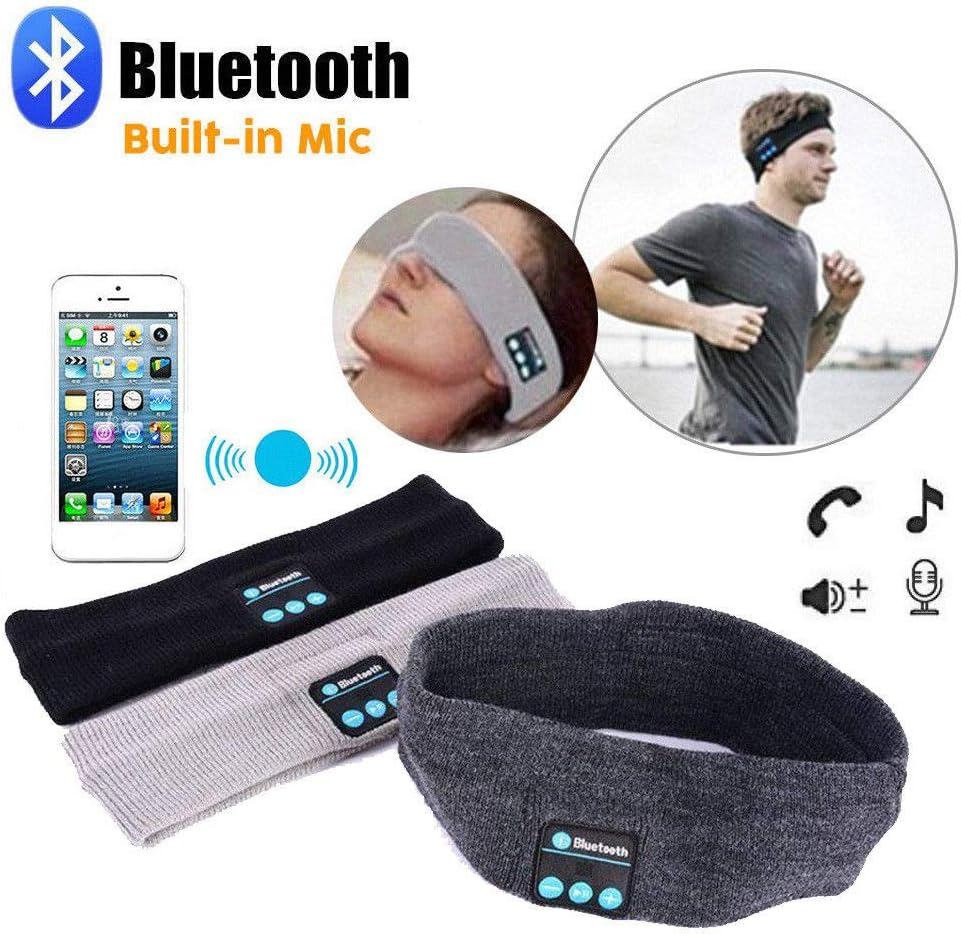 OZSTOCK Wireless Bluetooth Stereo Earphone Headphone Sports Sleep Headset Headband with Mic (Black) image number 1