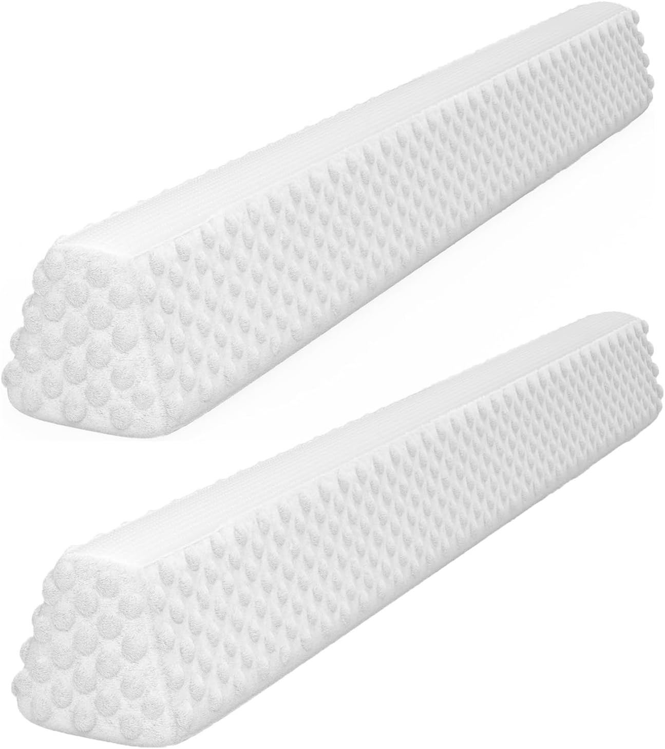 Long Pillow for Toddlers Foam Bed Guard Rail for Kids Crib Rails for Queen, King, Twin, Full-Size Bed with Non-Slip Machine Washable Cover White, 2 Pack image number 4