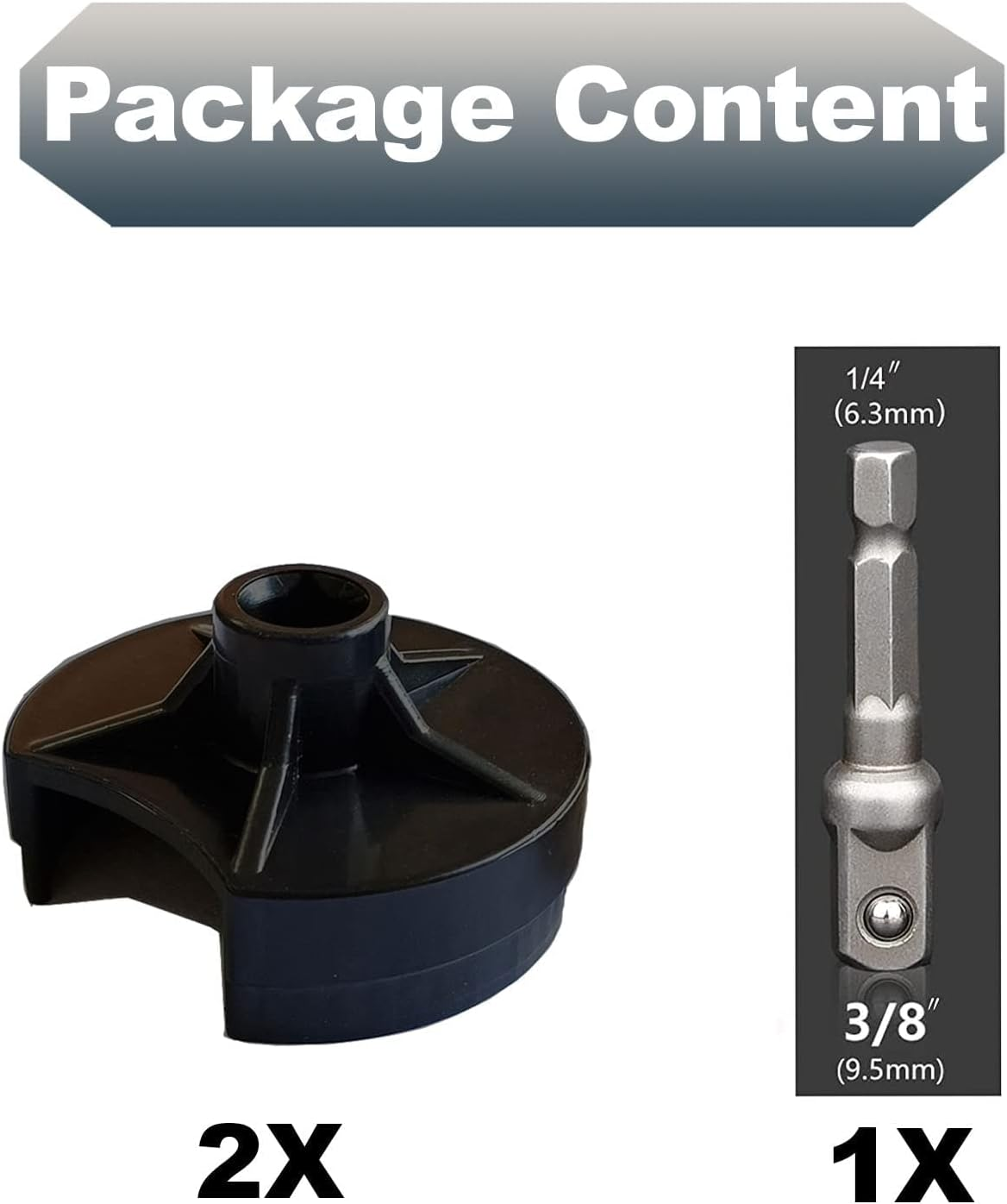 JILINWEI [2 Pack] Addi Knitting Machine Adapter with 1Pcs Hex Steel Bit Power Screwdriver Attachment for Drill,Quick Knit Power Adapter,Crank Handle Adapter for Addi Express/King Size image number 5