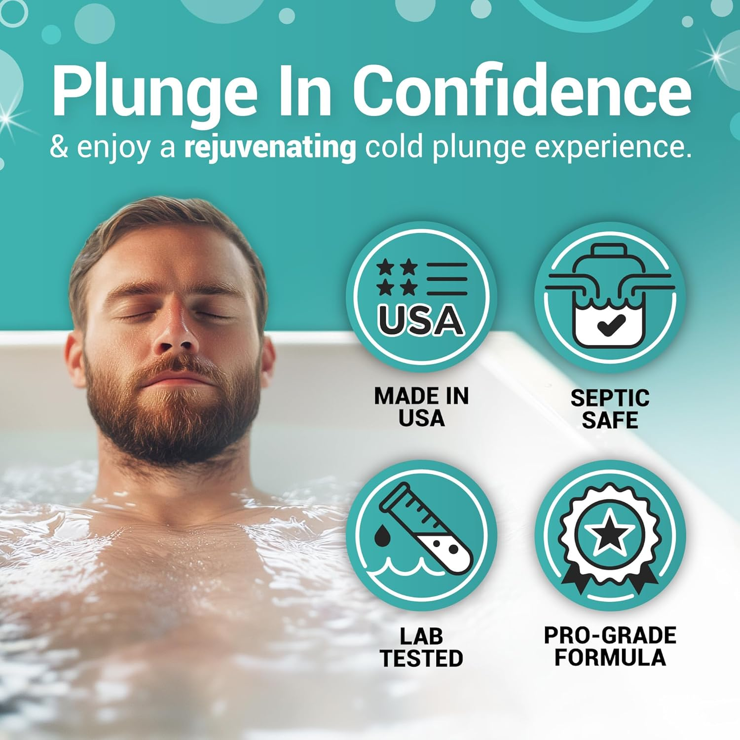 Bio Ouster 3In1 Weekly Cold Plunge Water Treatment - Cold Plunge Cleaner, Clarifier, Softener - Water Stabilizer for Cold Plunge, Ice Bath Cleaner, Cold Plunge Accessories, Ice Bath Accessories (32Oz) image number 6