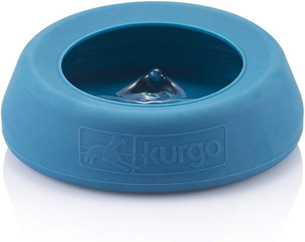 Kurgo No Spill Dog Travel Bowl, Portable No-Mess Water Bowl for Dogs, Splash Less Pet Bowl for Car Travel, Dog Travel Accessories , Splash Free Wander Water Bowl, 24 Oz (Coastal Blue) image number 4