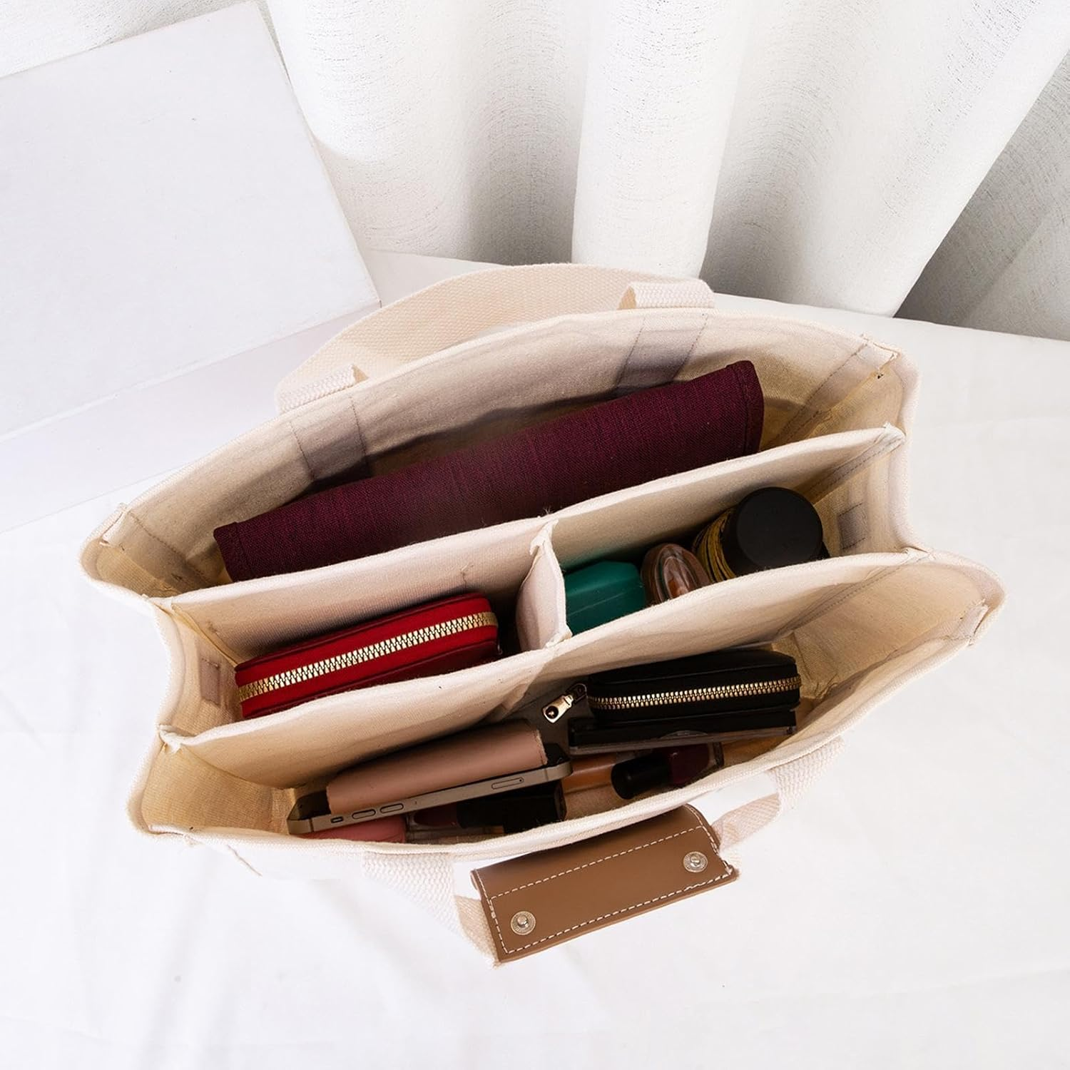 Diaper Bag - Stroller Mum Bag Baby Multifunctional Mother Baby Bag Tote Leisure Mother Bag with Compartment, Canvas Shopping Bag with Multiple Pockets, Diaper Bag, Backpack Tote Bag F, White,