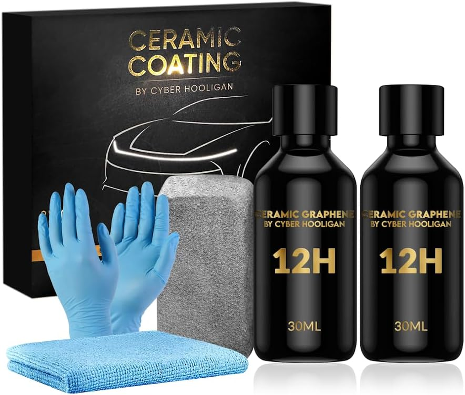 12H Advanced Graphene Ceramic Coating for Cars (30Ml X 2) - Car Detailing Kit, Long-Lasting Protection, Ultra High Gloss, Easy Application image number 1