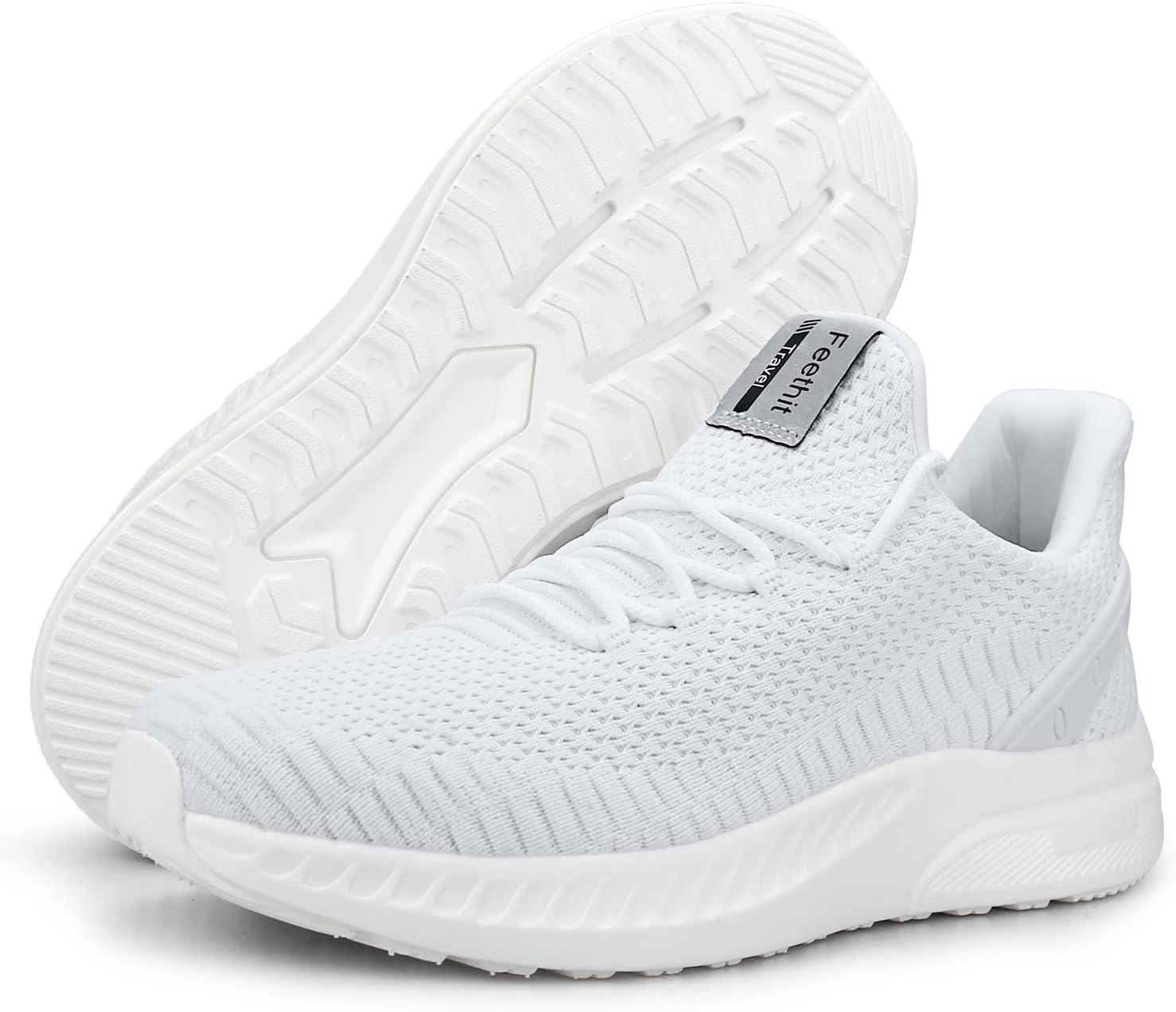 Feethit Womens Non Slip Tennis Walking Shoes Lightweight Running Shoes Breathable Workout Gym Sneakers image number 6