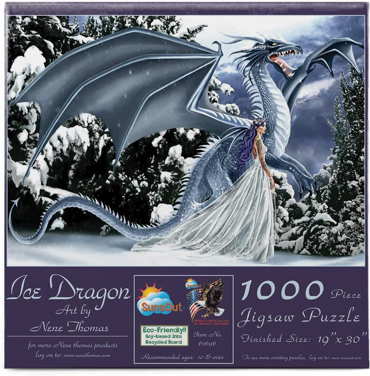 Sunsout 67696 Ice Dragon 1000Pc Jigsaws