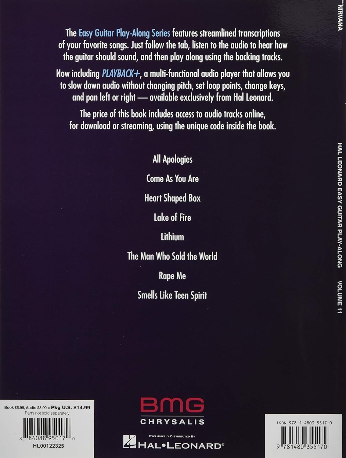 Nirvana Easy Guitar Play-Along Volume 11 Book/Online Audio image number 1