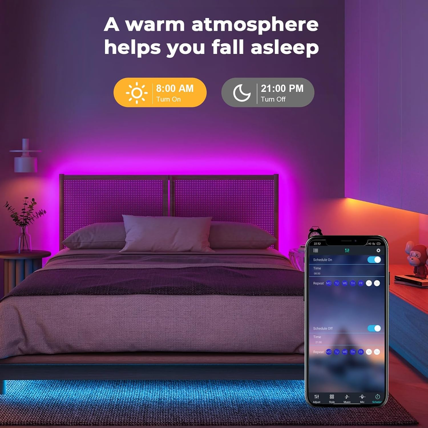 5M Bluetooth Neon LED Strips Lights Waterproof,Aled LIGHT 24V RGB Flexible Neon Rope Lighting Kit Music Sync Adjustable Brightness Modes Timer with App&44-Key Remote Control for DIY Home Decor