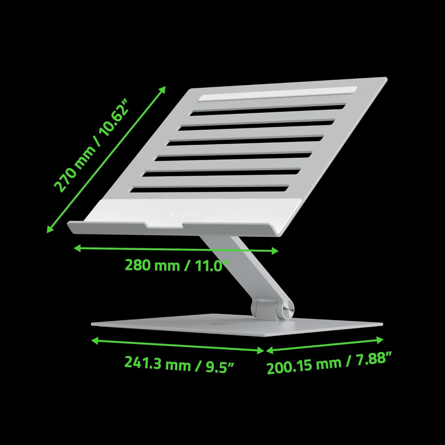Razer Adjustable Laptop Stand - Ergonomic Height Adjustable Laptop Stand Built for Laptops up to 18&rdquo; - Mercury