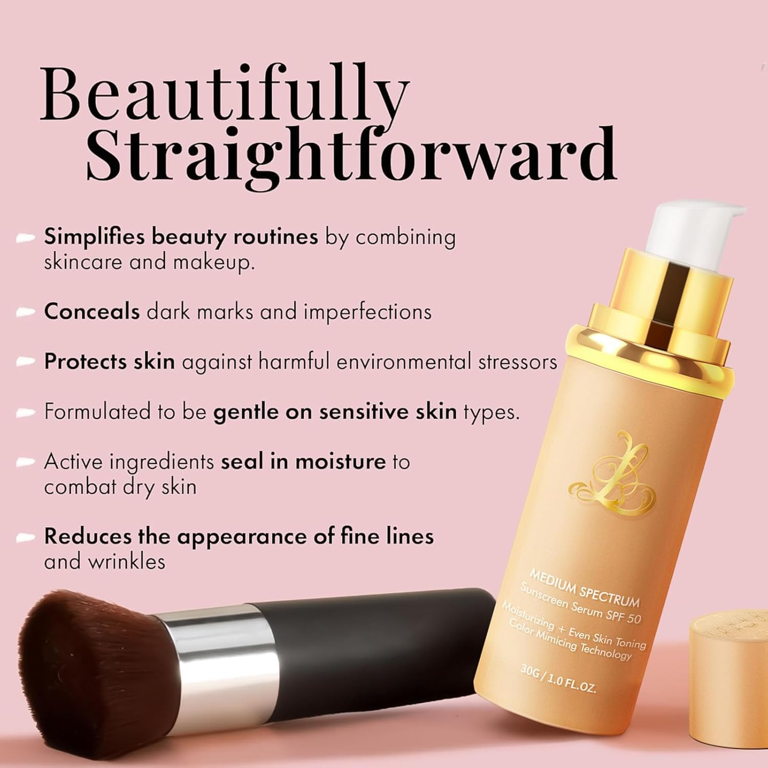 Neutrain 4 in 1 Foundation, Color Changing Foundation, Flawless Finish 4 in 1 Medium Full Coverage Concealer, Comparison Color Changing Mature Skin (2) image number 1