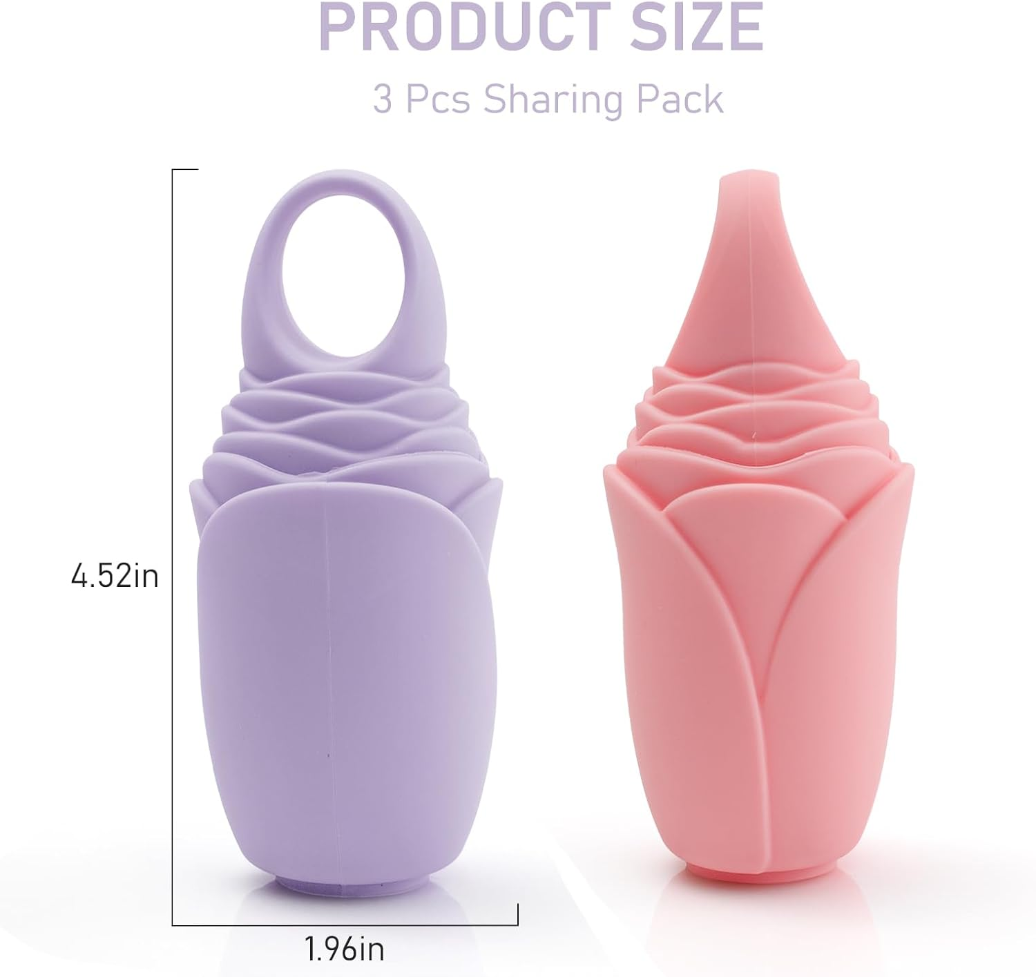 3 Pcs Facial Ice Roller Silicone Mold Reusable for Face Women and Eye Neck Cold Skin Care Tools Freezer De Puff Eye Bags Reduce Migraine Pain Pink 1 + Purple 2 image number 6