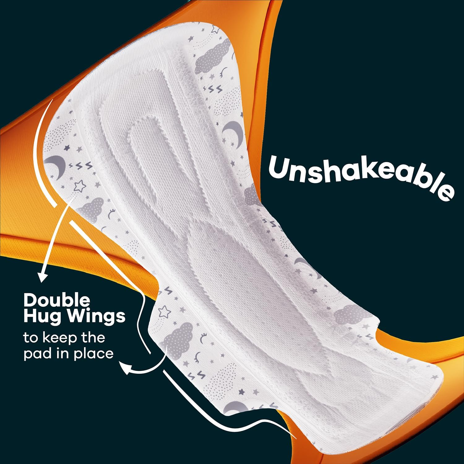 Whisper Ultra Night Sanitary Pads for Women, XXXL 20 Napkins image number 2