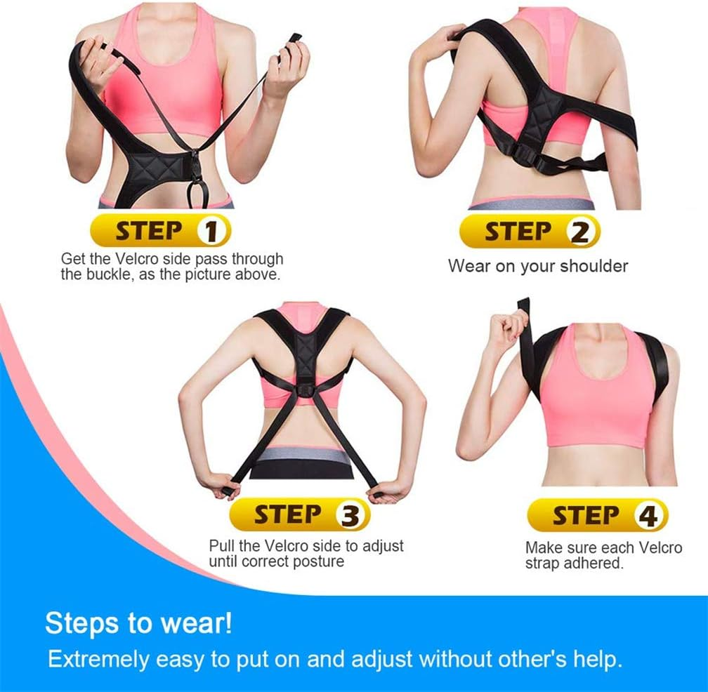 Back Posture Corrector for Men and Women, Adjustable Back Brace Strap, Comfortable Clavicle Support Device Posture Correction Belt, for Improve Humpback, Neck, Shoulder, Upper Back Pain Relief (M) image number 6