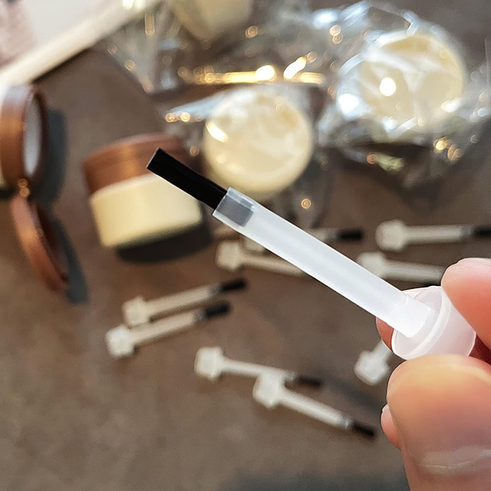 20Pcs Liquid Gel Nail Brushes Nail Dipping Powder Brushes Nail Polish Brush Replacement with Cap Disposable Nail Polish Brushes