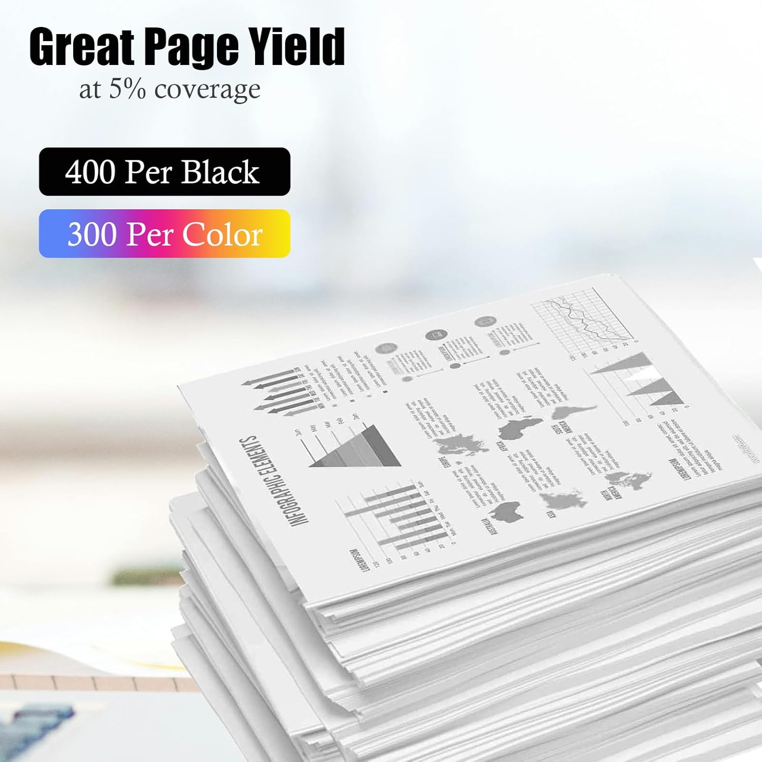 645 XL 646 XL Ink Cartridges Compatible with PG645XL Black CL646XL Color Works for Canon Pixma MG2965 MG2460 MG2560 MG2960 MG3060 MX496 TR4560 TS3160 TS3360 TS3165 TS3166(1 Black) image number 6