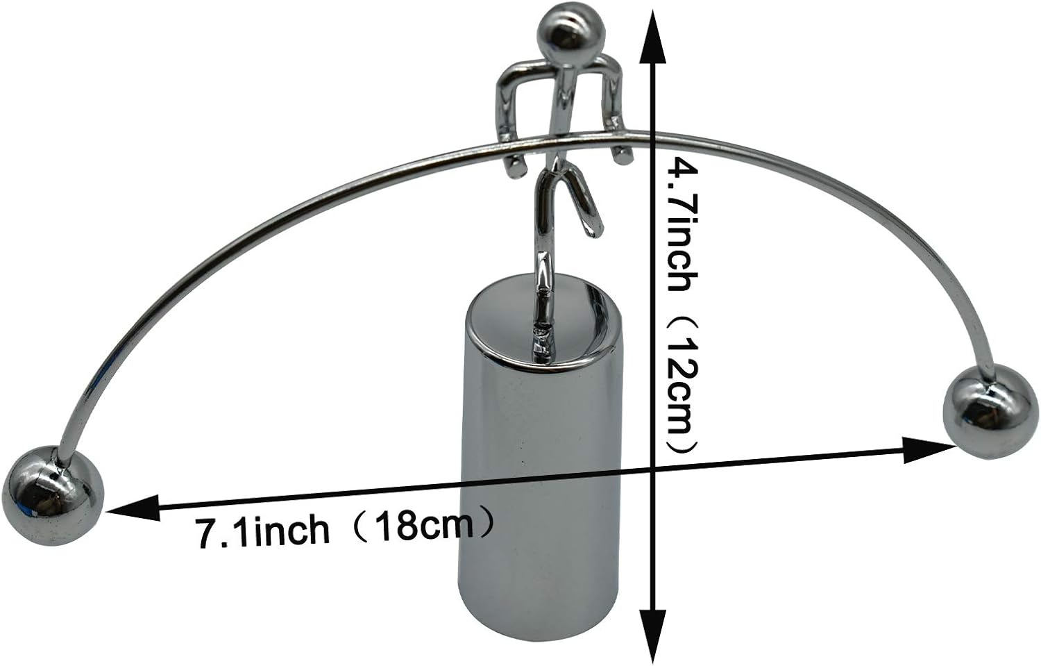 Maydahui Balance Physics Toy Desk Kinetic Weightlifter Toys Steel Man Decompressive Science for Home Office School Art Decor image number 1
