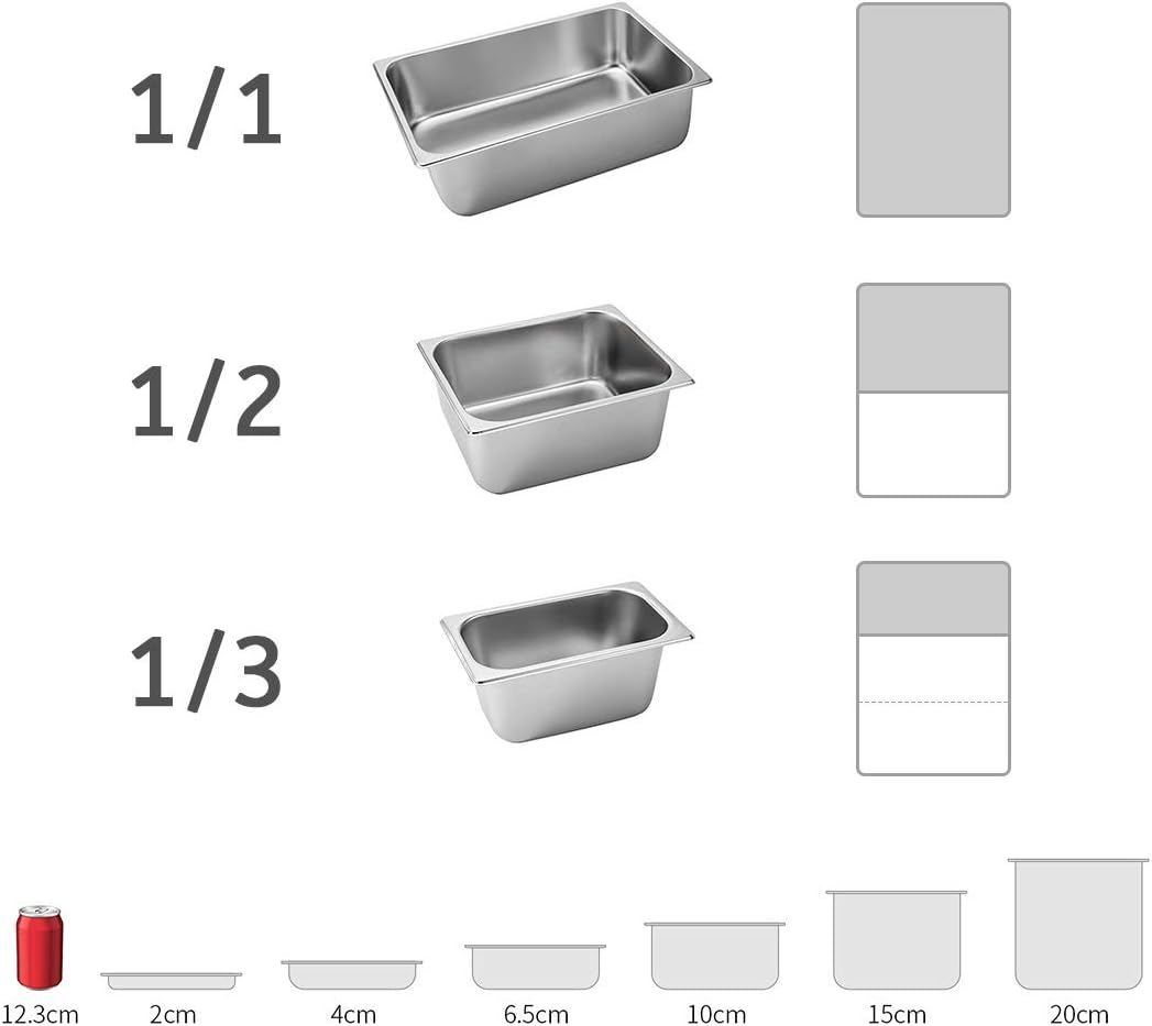 SOGA Gastronorm GN Pan Full Size 1/2 GN Pan 10Cm Deep Stainless Steel Tray with Lid image number 1
