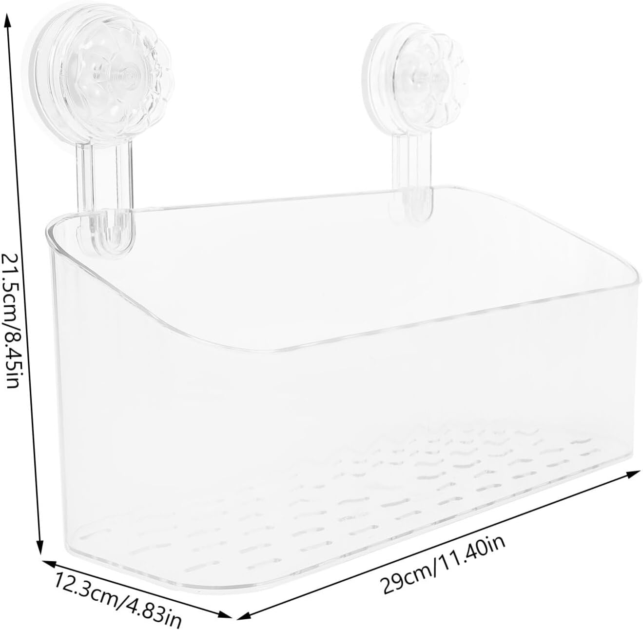 Alipis Bathroom Storage Organizer Suction Cup Hanging Shelf Wall-Mounted Soap Holder image number 6