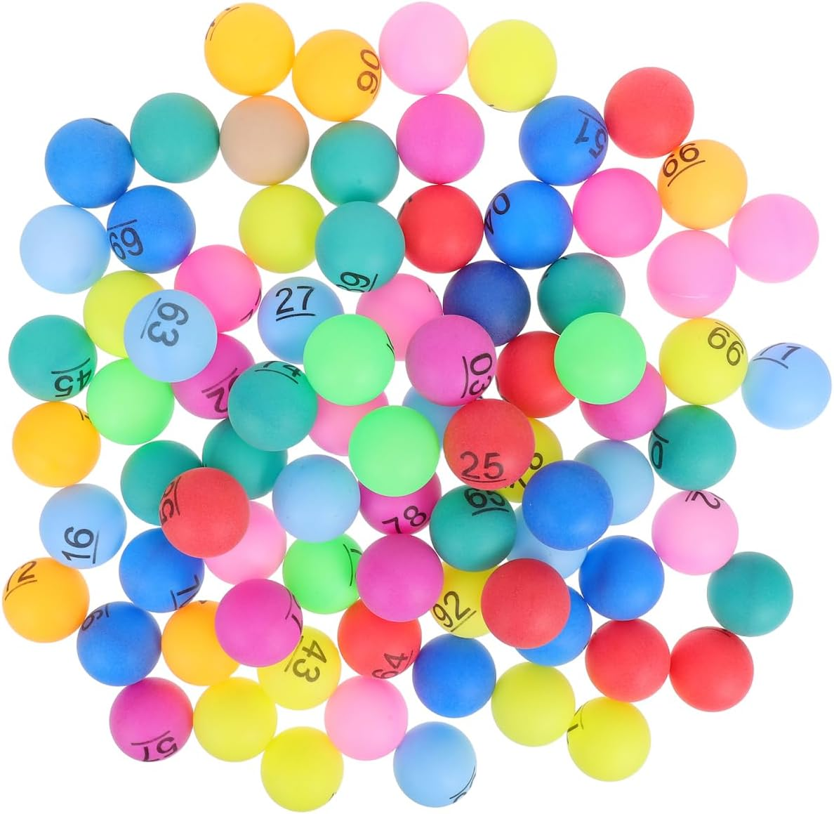 Kisangel 100Pcs Numbered Balls: Colored 1-100 Numbered Raffle Balls - 4Cm Small Plastic Spheres for Lottery Bingo Games Party Decorations and Family Entertainment image number 6