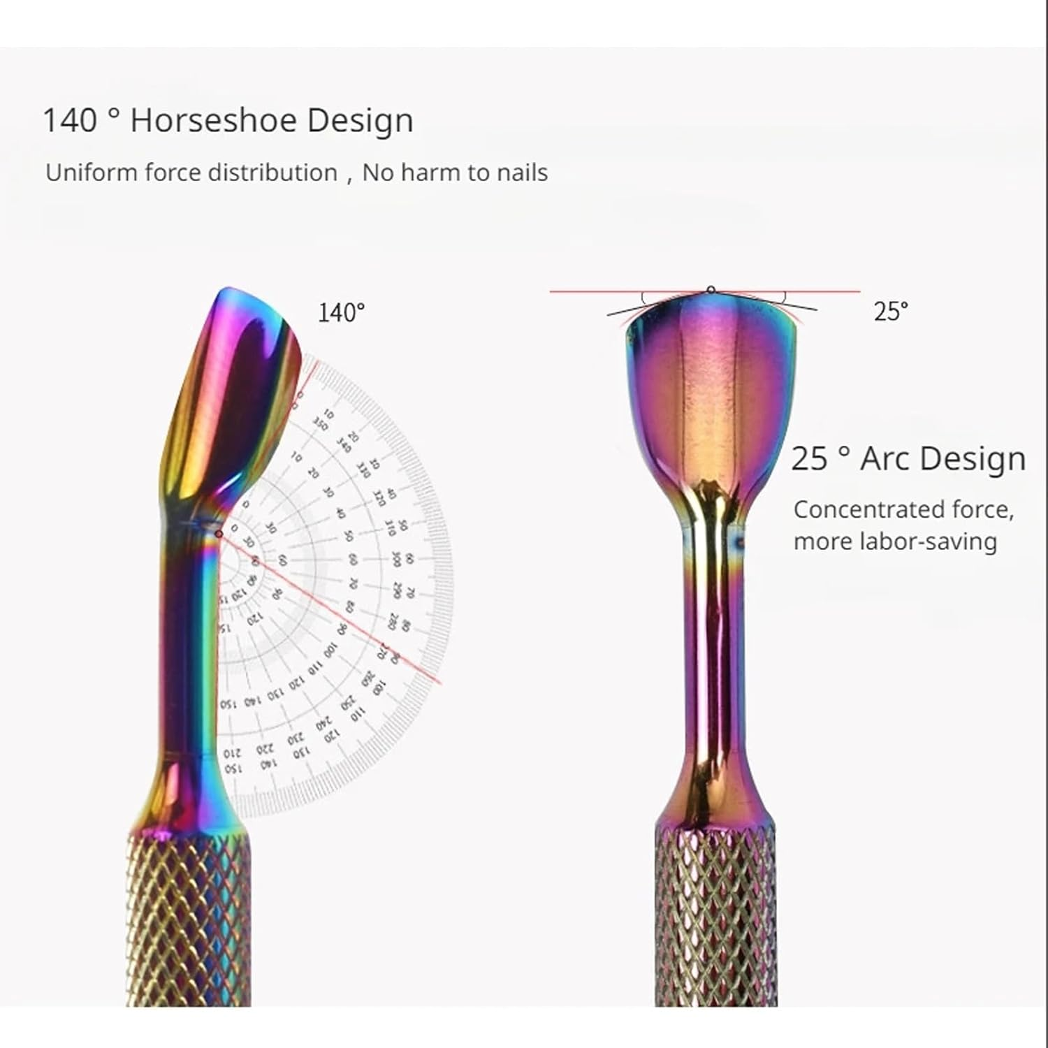 Dual Ended Nail Cuticle Pusher with 100Pcs 180/240 Self-Adhesive Grit Sandpaper Sheets Replaceable Refill Nails Pre Polishing Manicure Treatment Tool image number 1