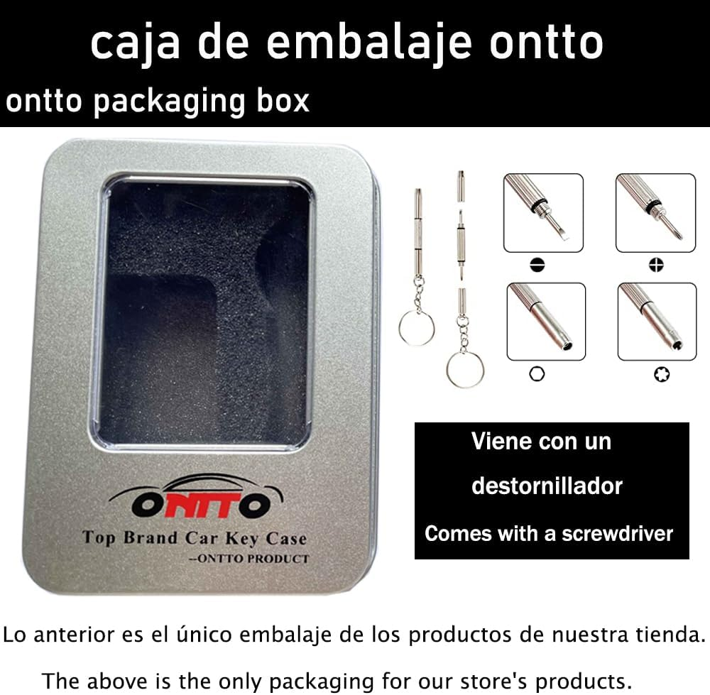 Ontto Key Fob Cover Keyless Prevent Scratches Metal Leather Key Protector Skin Shell Keychain Fit for Range Rover Sport Dsicovery LR4 Silver Metal Shell Black