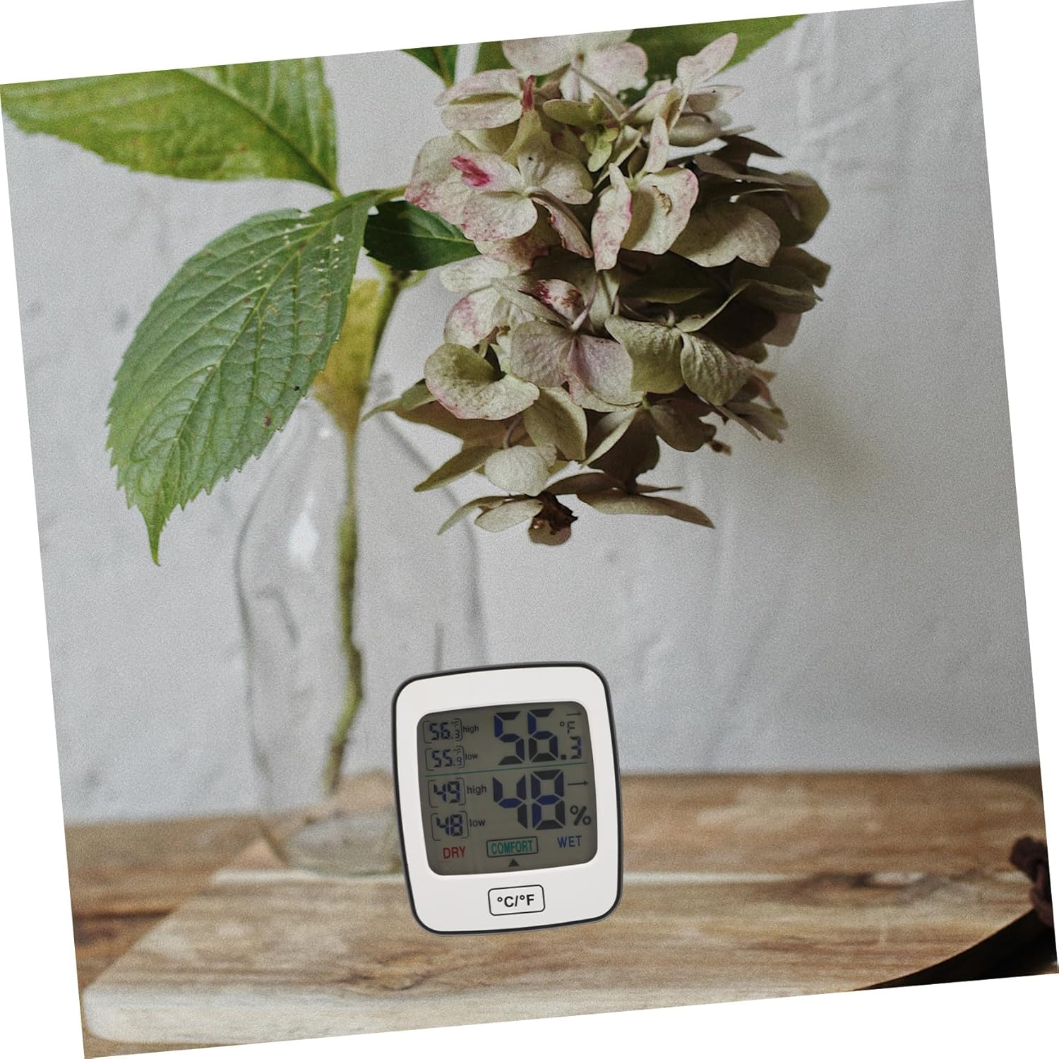 Digital Hygrometer with Large Screen Display for Indoor Temperature and Humidity Monitoring Accurate Abs Material Thermometer for Home Office Kitchen Bedroom and Basement image number 1