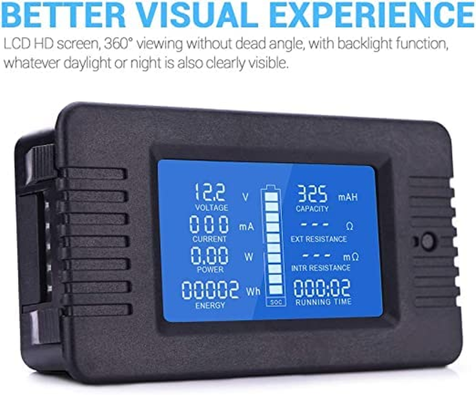 200A LCD Display DC Battery Monitor Meter 200V Voltmeter Amp for RV System image number 1
