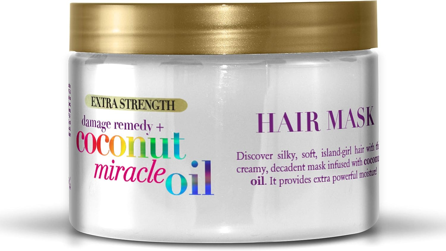 OGX Extra Strength Damage Remedy + Coconut Miracle Oil Hair Mask, Extra Hydrating & Softening Anti-Frizz Treatment to Help Repair Hair, Paraben-Free, Sulfated-Surfactants Free, 6 Oz image number 1