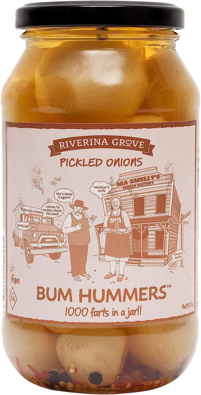 Riverina Grove Bum Hummers Pickled Onions 500 G