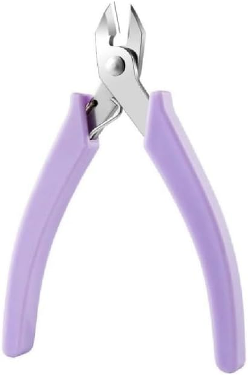 Purple Manicure Nail Pliers for Rhinestones Gems Picker Removal Wire Cutter Nail Unloading Nippers Chain Scissors Nail Art Tool Durable All Purpose Tool Nail Art Accessories image number 4