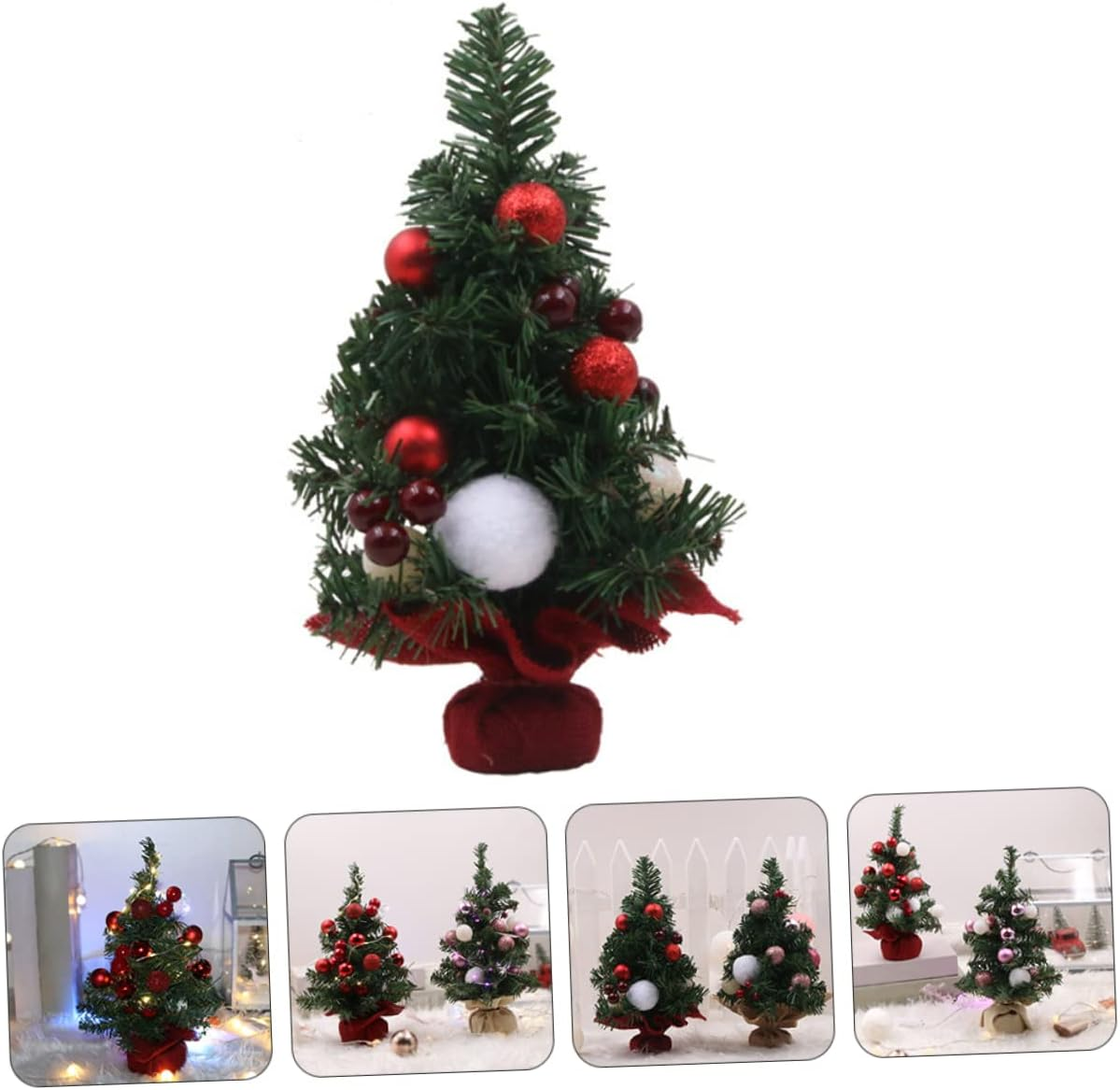 Mini Christmas Tree Christmas Tree Simulation for Tabletop Decor Slim for Home Office Hotel Window Display image number 6