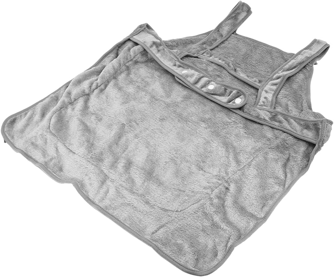 ANCLLO Cat Carrier Apron, Cat Carrier Towel, Cat Companion Carrier, Plush Pet Bag with 4 Holes, Plush Pet Cat Sling (Grey) image number 6