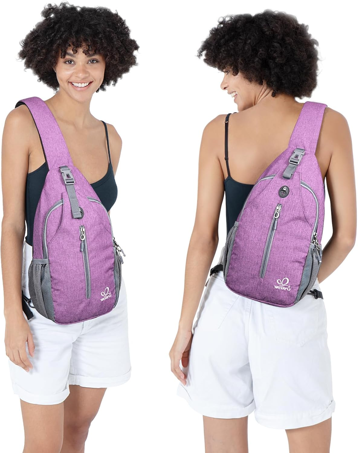 WATERFLY Small Hiking Sling Backpack: Crossbody Sling Bag Chest Bag Daypack for Men Women with Skin-Friendly Shoulder Strap image number 4