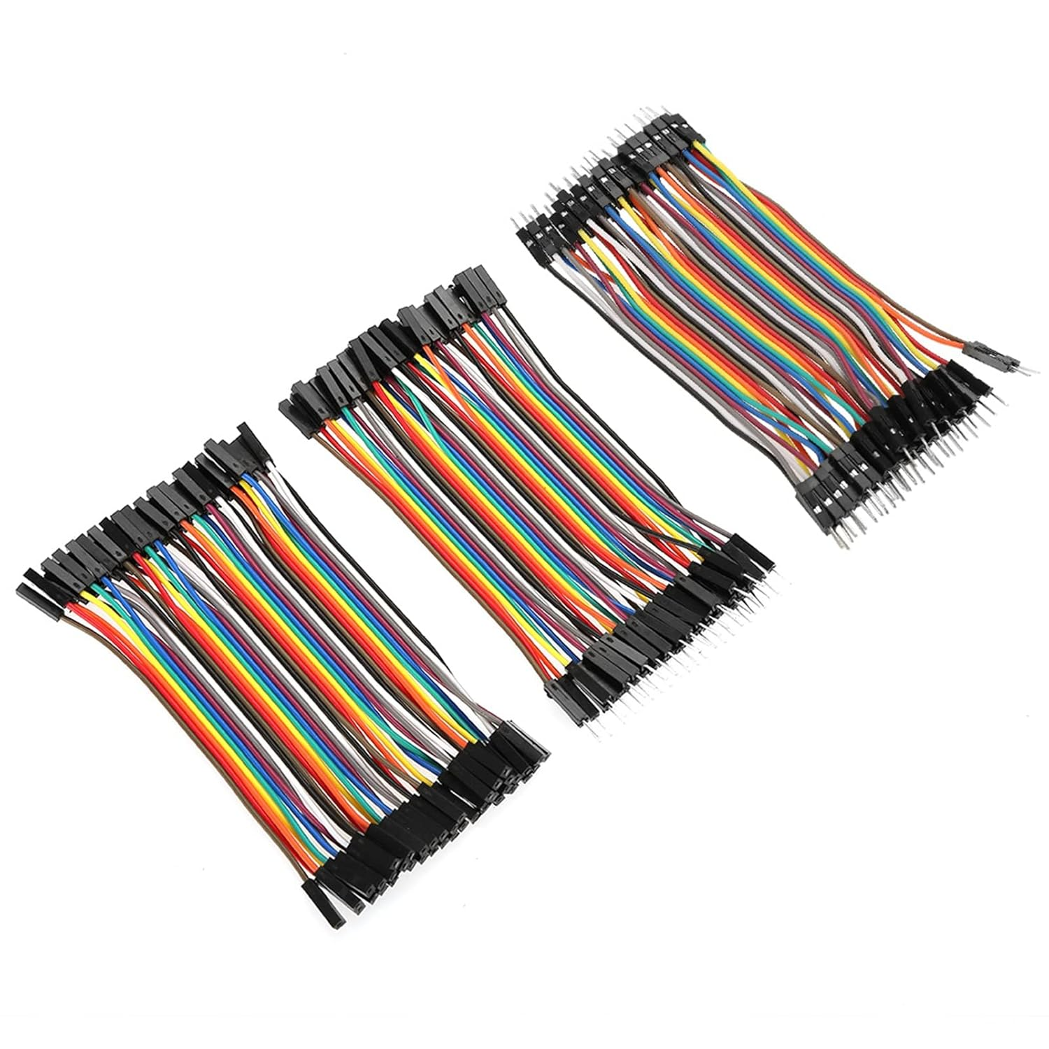 Spacnana 10Cm 3Pcs Colorful Jumper Wires Kit with 40Pin Male to Female 40Pin Male to Female for Breadboard image number 6