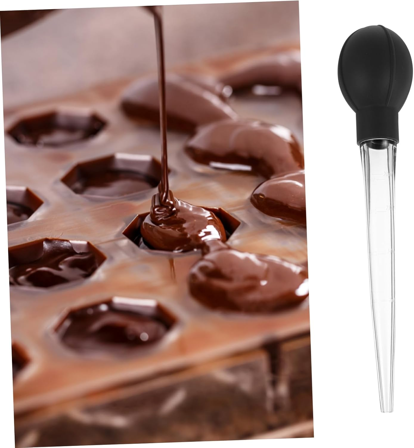 OSOLADY Test Tube Measuring Tool Calibrated Large Pipette Cooking Dropper with Scale Pipette Dropper Graduated Baking Pipettes Measured Dropper Liquid Dropper Kitchen Droppers Black image number 5