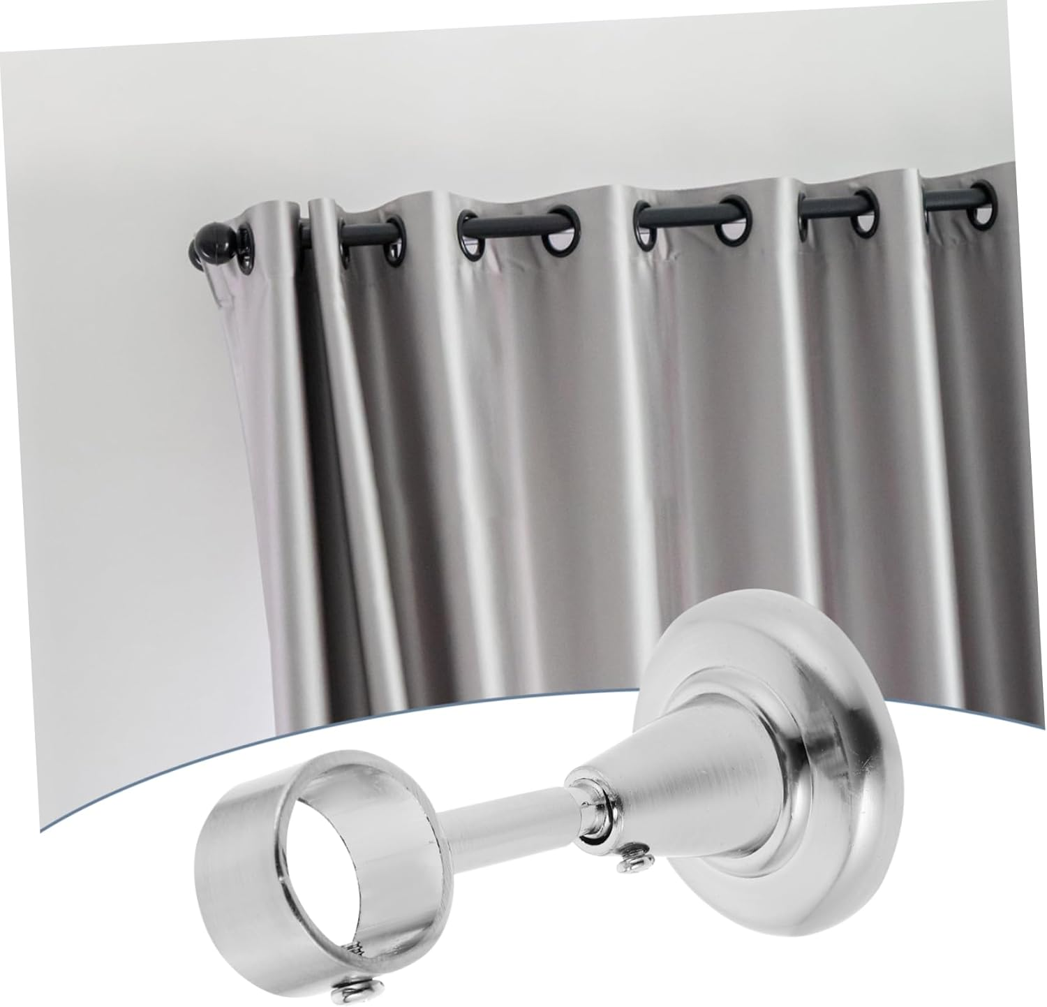 FUNOMOCYA 2Pcs Curtain Accessories Bracket Ceiling Mount Bracket Clothes Rod Bracket Alternative Curtain Rod Holder Magnetic Curtain Gold Curtain Rods Adjustable Curtain Rod Ceiling Curtain