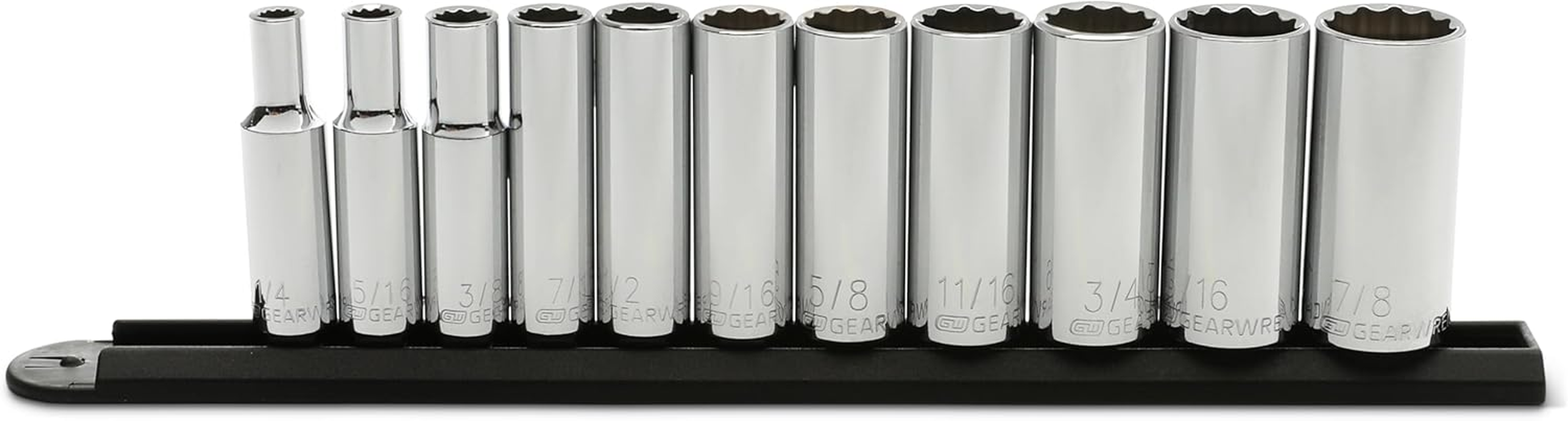 Gearwrench 80732 1/2-Inch Drive SAE Deep 12 Point Socket Set 14-Piece image number 2