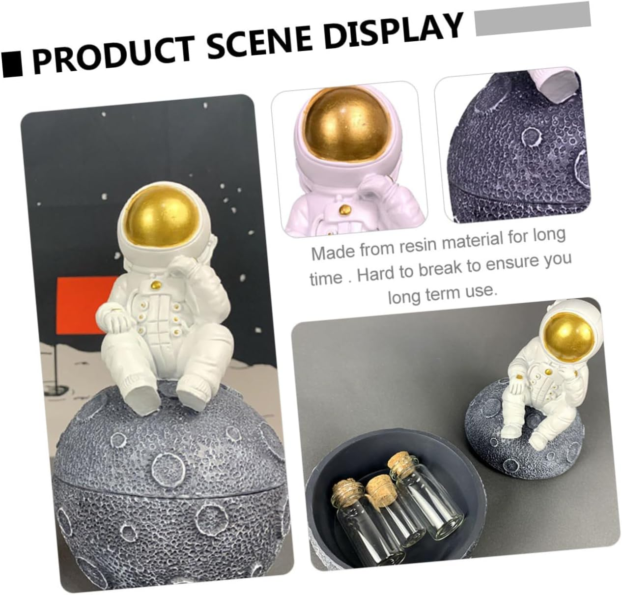 Keepsake for Newborn Fetal Hair Teeth Storage Bottle Portable Resin Decorative Box image number 4