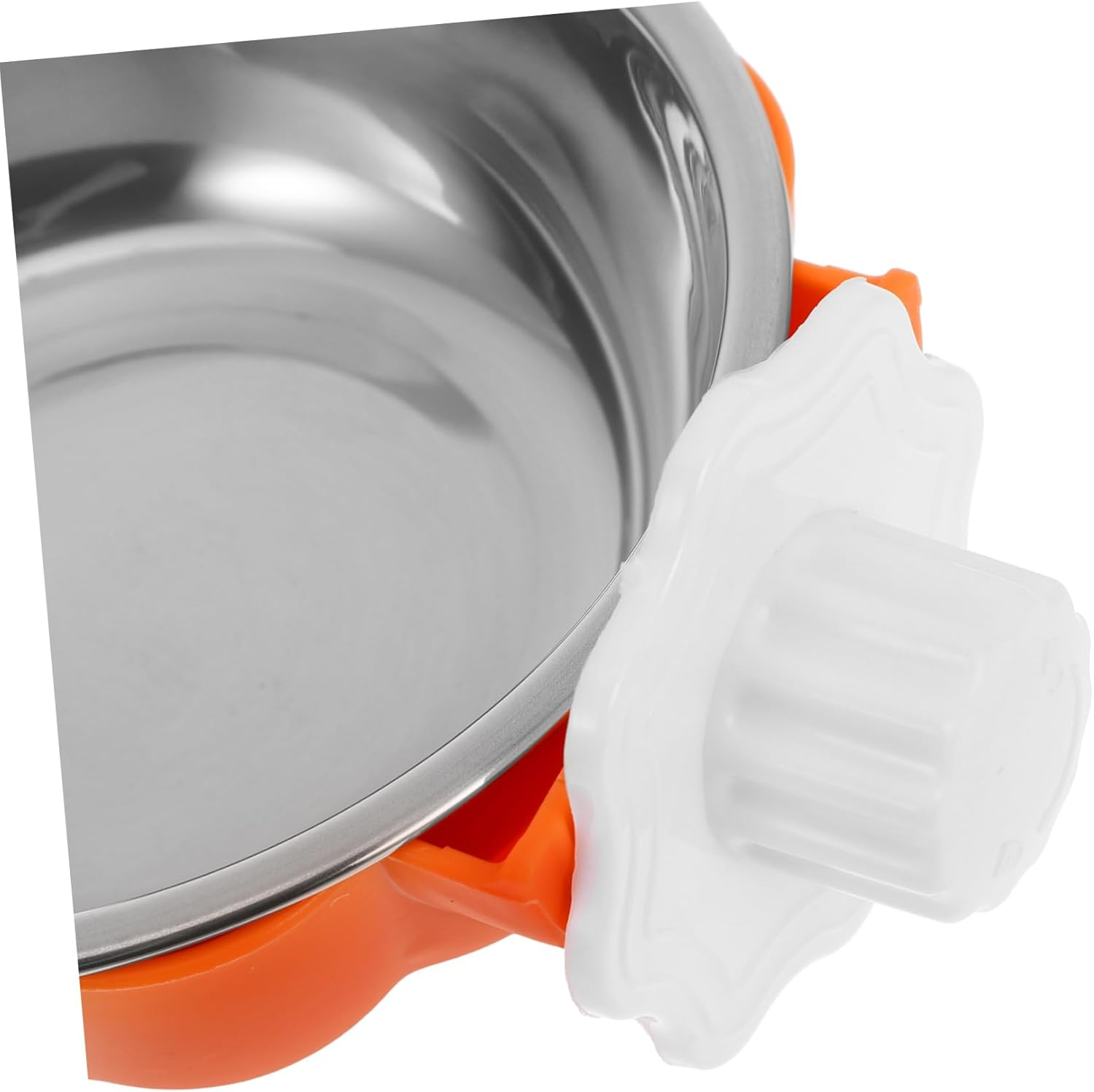 Milisten Feeding Bowl for Parrots Bird Feeding Bowl Parrots Feeding Container Bird Bowl with Clamp Parakeet Water Bowl Small Bird Feeder Bowl for Bird Cage Stainless Steel Orange image number 2