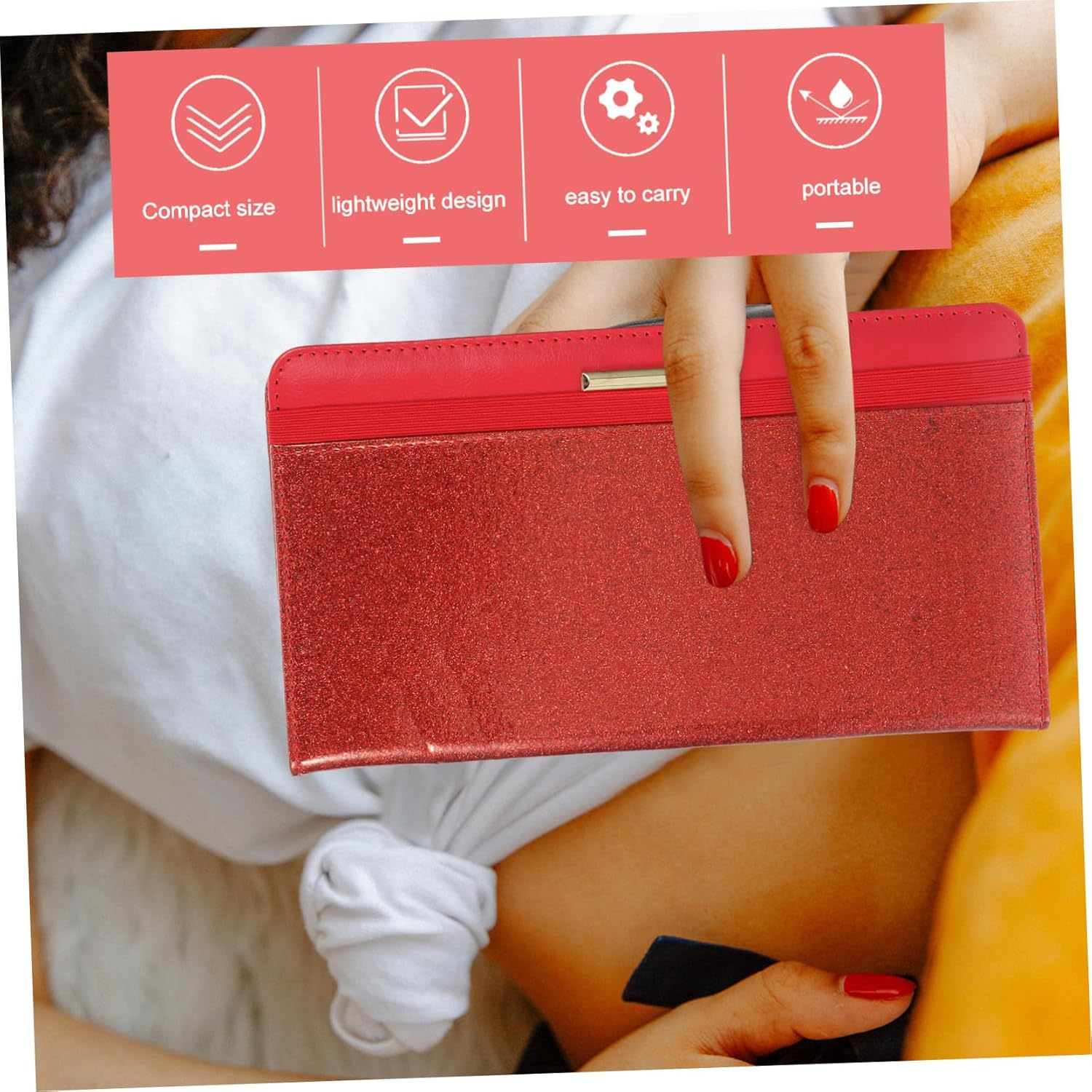 WOFASHPURET Travel Holder Compact Pu Organizer for Travel Essentials Lightweight Wallet for Men Women Stylish Document Protector for Travelers and Students image number 4