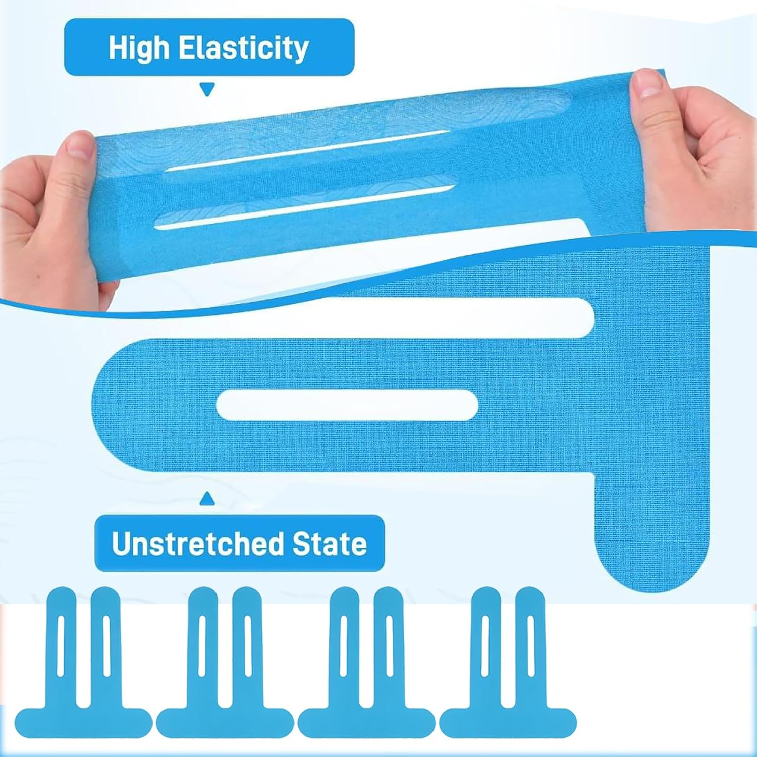 16Pcs Precut Kinesiology Tape for Knees &ndash; Breathable, Waterproof & Flexible KT Tape Strips &ndash; Joint Support for Training, Exercise & Daily Use &ndash; Suitable for Sports Enthusiasts, Seniors & Active Women image number 5