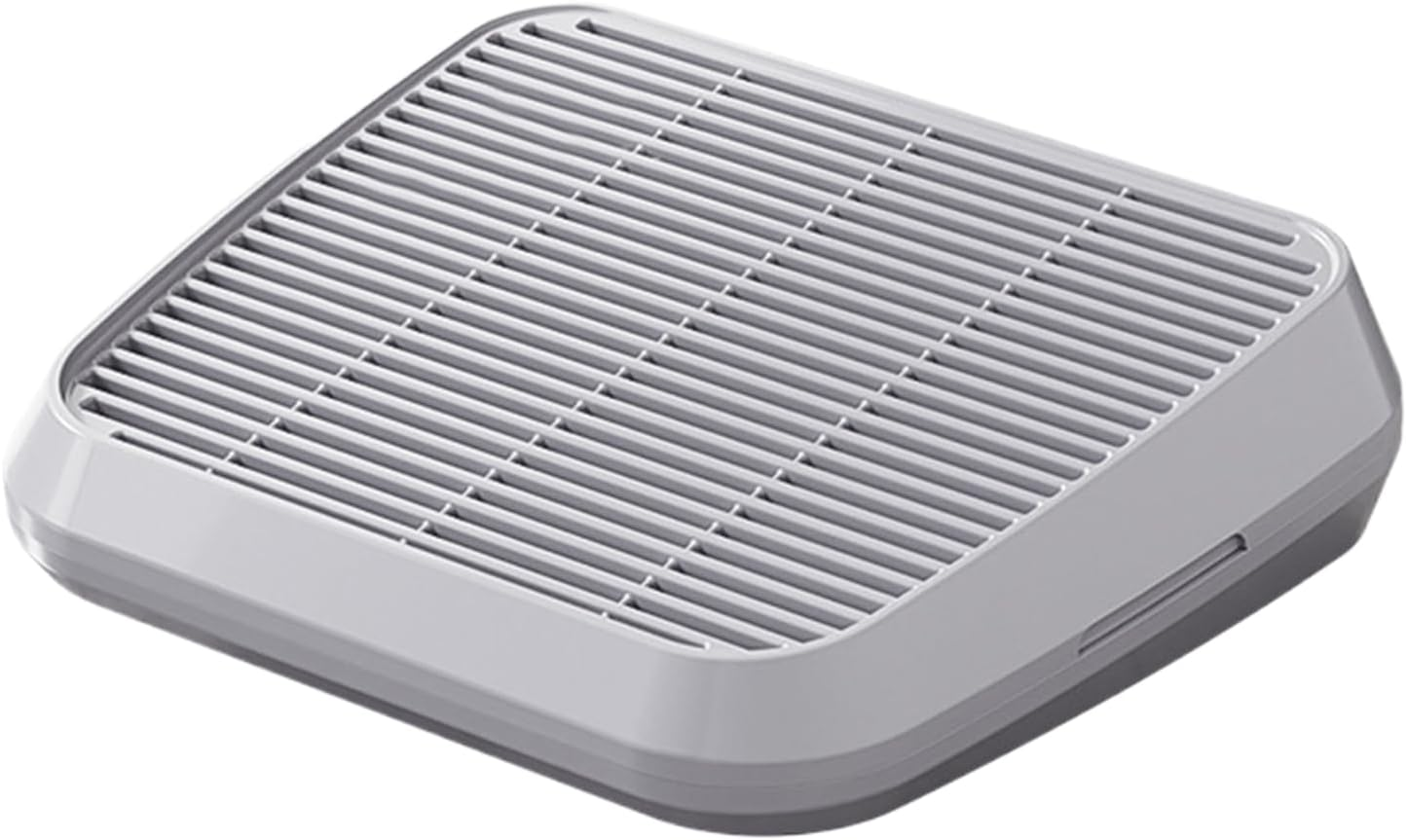 35 X 31 Cm ABS Cat Litter Tray Ramp for Cats Raised Step for Litter Tray Double Litter Trap with Filter Function, Suitable for Small and Old Cats, Easy to Clean image number 2