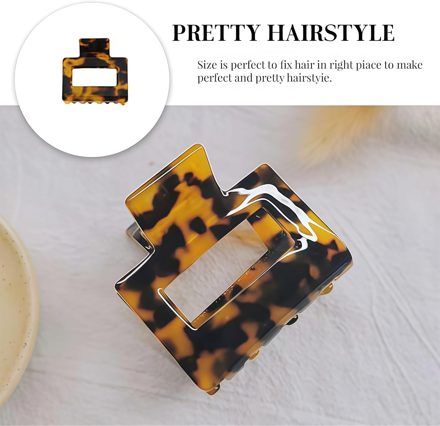 Pack of 6 Matte Hair Clips for Women Girls, Hair Claw Clip, Rectangular, Non-Slip Hair Clips for Thin/Thick Hair for Everyday, Party (5 Cm) image number 3