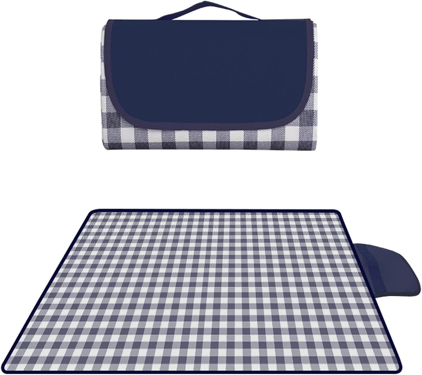 Large Outdoor Picnic Blanket, Foldable Waterproof Gingham Mat, Sandproof Picnic Rug for Beach, Camping, Hiking, Travel, Family, Park,Courtyard (Yellow, 200X300Cm)