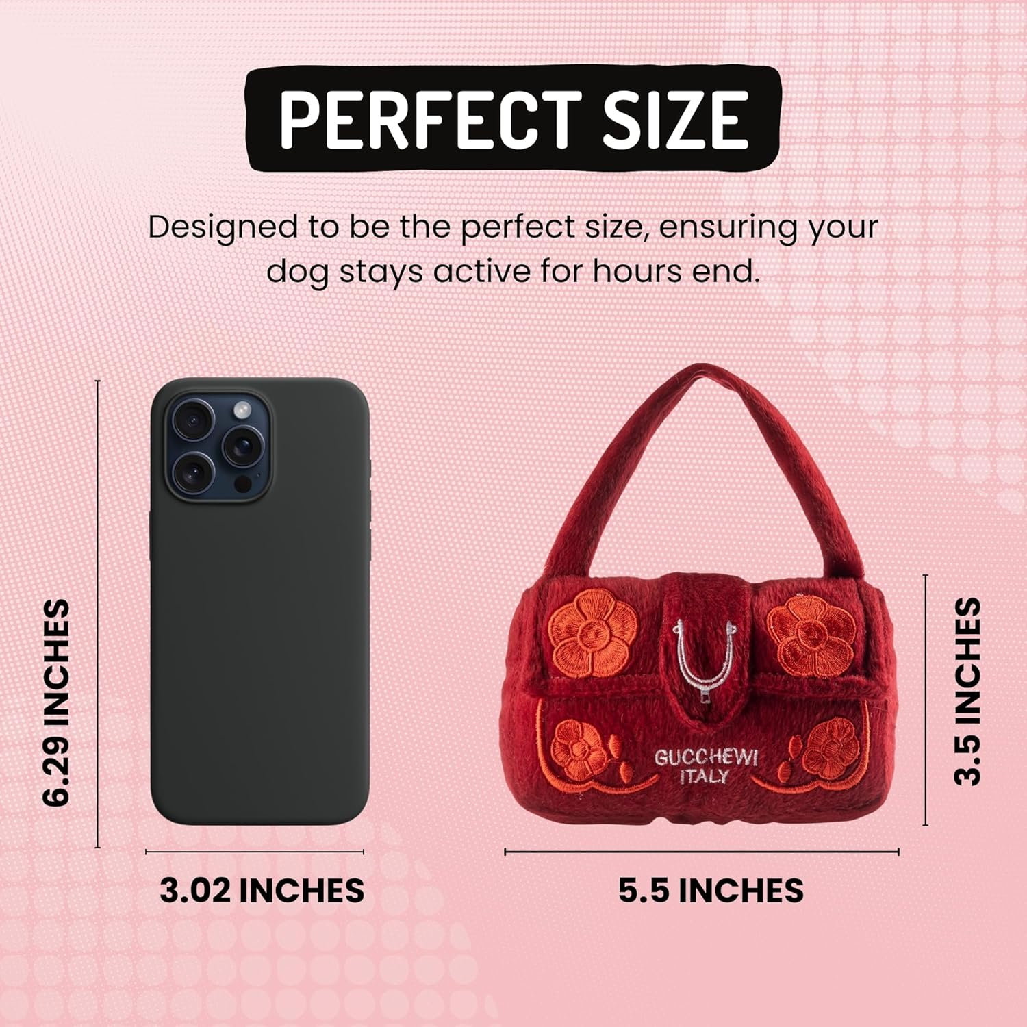 Dog Diggin Designs Runway Pup Collection | Unique Squeaky Plush Dog Toys - Haute Couture Purses & Handbags image number 1