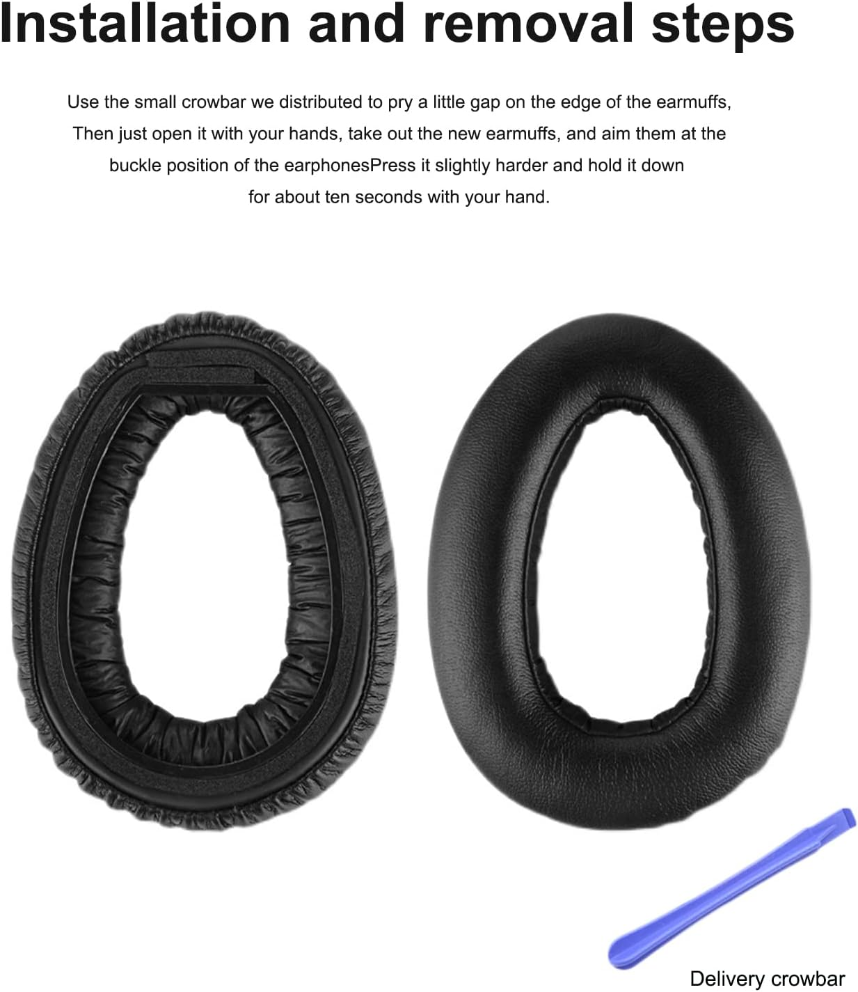 Adhiper Replacement PXC 550 Ear Pads, Compatible with Sennheiser PXC 550-II Wireless MB660 Series Headphones, Black image number 5