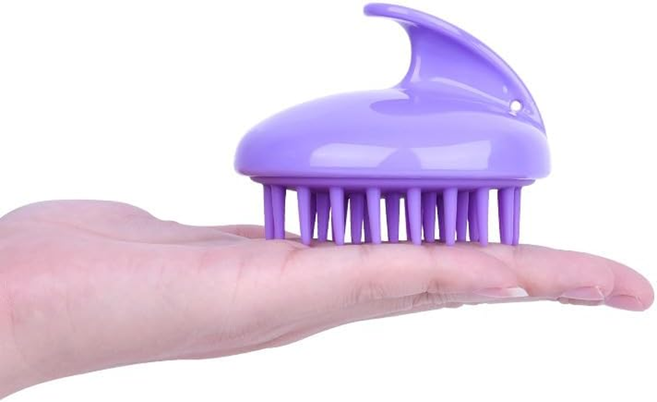 Cat Brush - Soft Rubber Pins & Washable Silicone, Shedding/Grooming/Massage Tool for Short/Long Hair, Scratch-Free Hair Mat Remover（Purple) image number 4