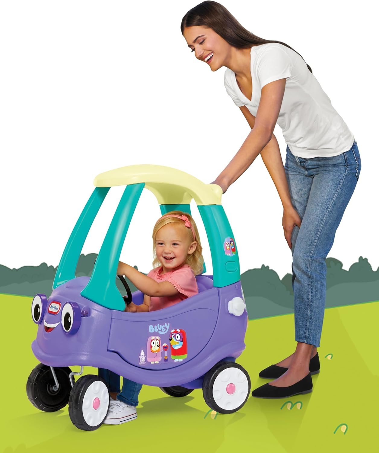 Little Tikes Bluey Grannies Car Coupe - Comes with 2 Accessories, Bluey Foot-To-Floor Ride-On, for Boys and Girls Ages 1-5 Years image number 6