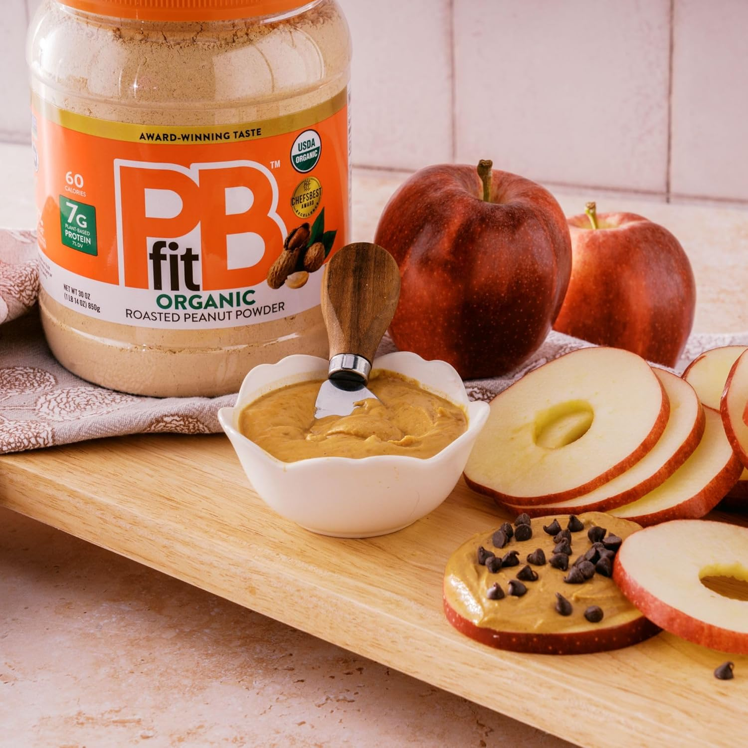 Pbfit All-Natural Organic Peanut Butter Powder, Powdered Peanut Spread from Real Roasted Pressed Peanuts, 8G of Protein (30 Oz.) image number 3